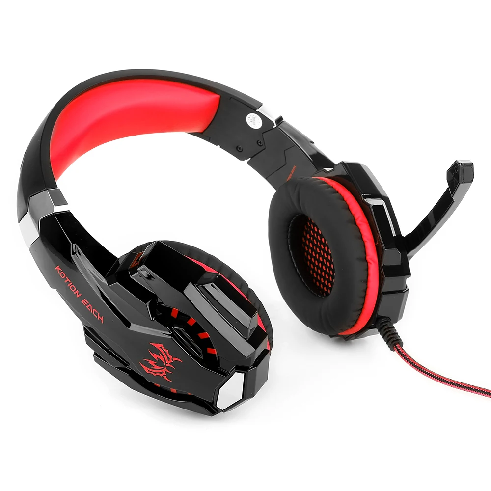 KOTION каждый G9000 3 5 мм USB игровая гарнитура Накладные наушники для PS4 с светильник Mic