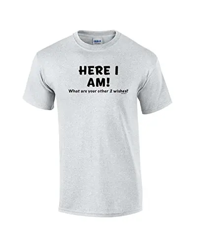 Threadrock мужская Я Здесь Какие Еще Два Желания Футболки|t-shirt t-shirt|men t-shirtt-shirt men |