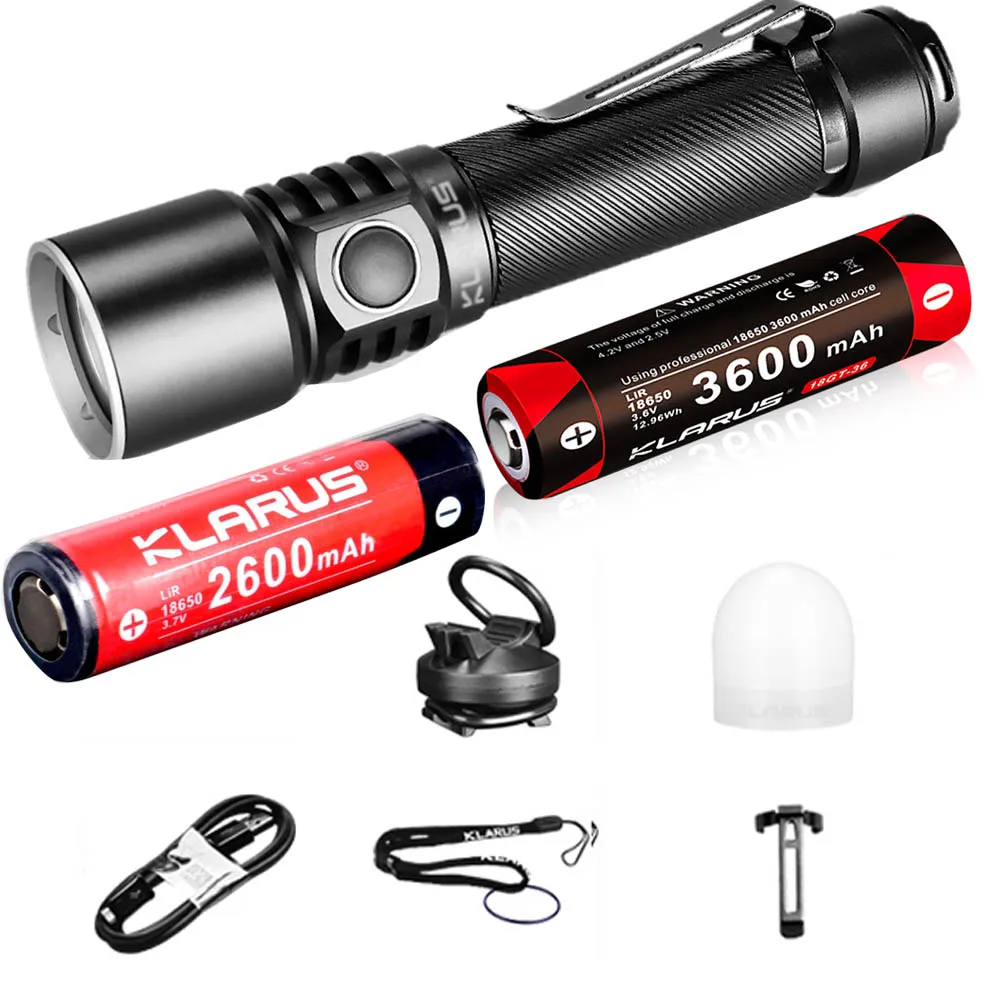 Кларус ST15R фонарик с USB подзарядкой CREE XP L HD V6 Макс 1200 люмен луч бросать 260 метр + 2x18650