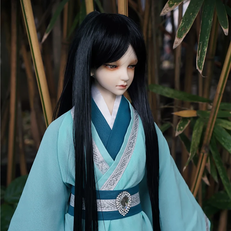 Cataleya BJD SD кукла парик черный с конским хвостом длинные прямые волосы бесплатная