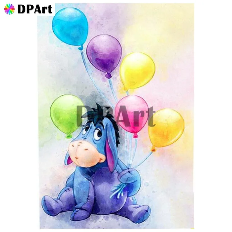 Алмазная картина 5D полный квадратный/круглый дрель мультфильм Eeyore Buttercup кристальная вышивка крестиком Мозаика M817