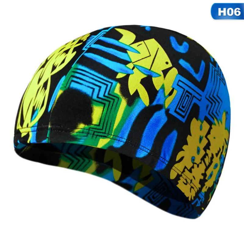 Hot Stylish Unisex Swimming Cap Waterproof Flexible Swim Pool Hat For Adult Men Women Kids 1PCS Elastic Fabric Swim Cap