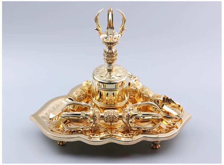 Cobre puro Tang Mi shingon 21 cm Tang Mi multiplicador Jin Gangpan vajra bell vajra-1