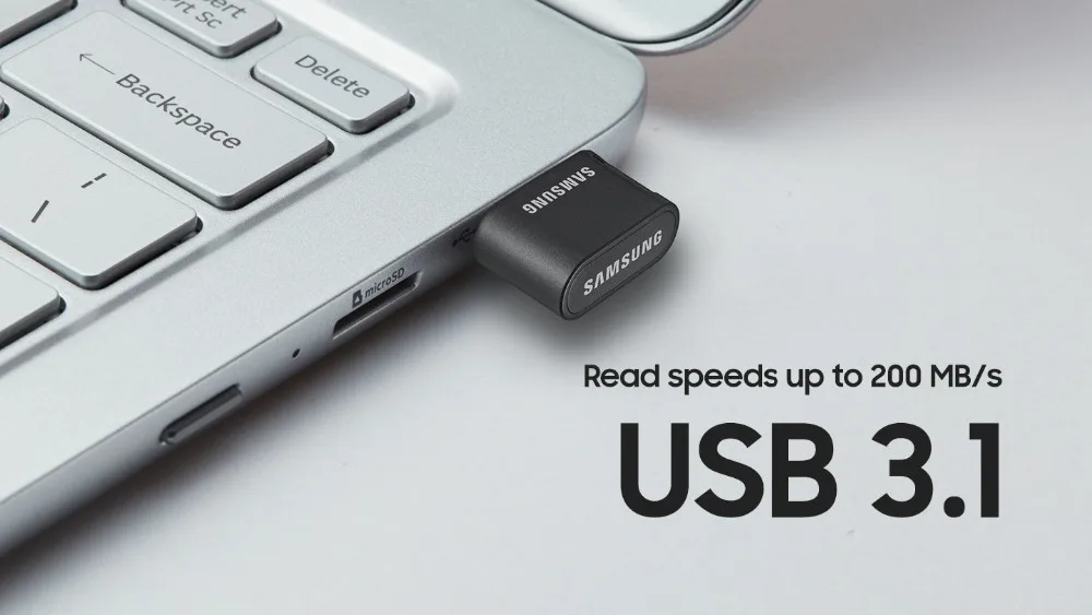 SAMSUNG USB3.1 Flash Drive FIT Plus 32 г 64 г 128 г 256 г накопитель Крошечный Pendrive Memory Stick устройство хранения U диска мини Flashdrive флэшка флешки флешка