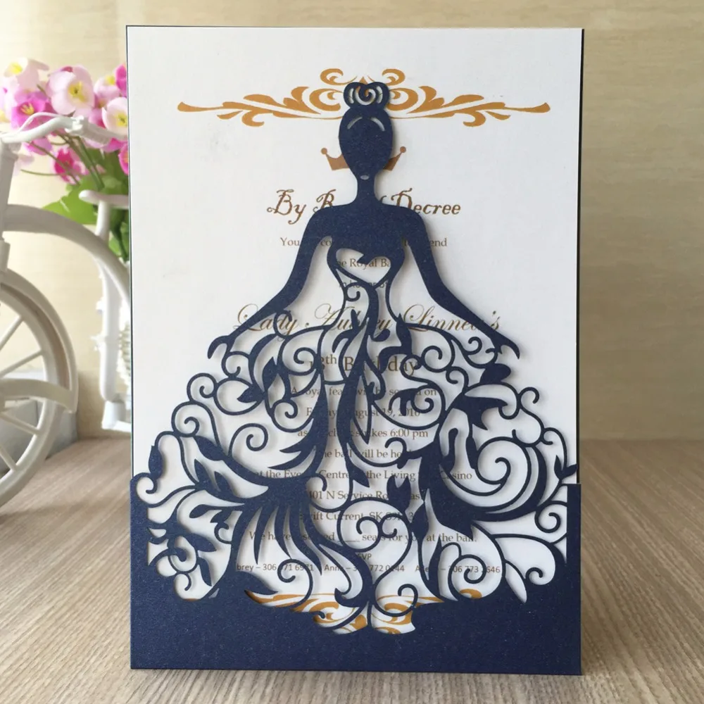 100 шт./лот Тиффани синий цвет свадебные пригласительные открытки поздравительные