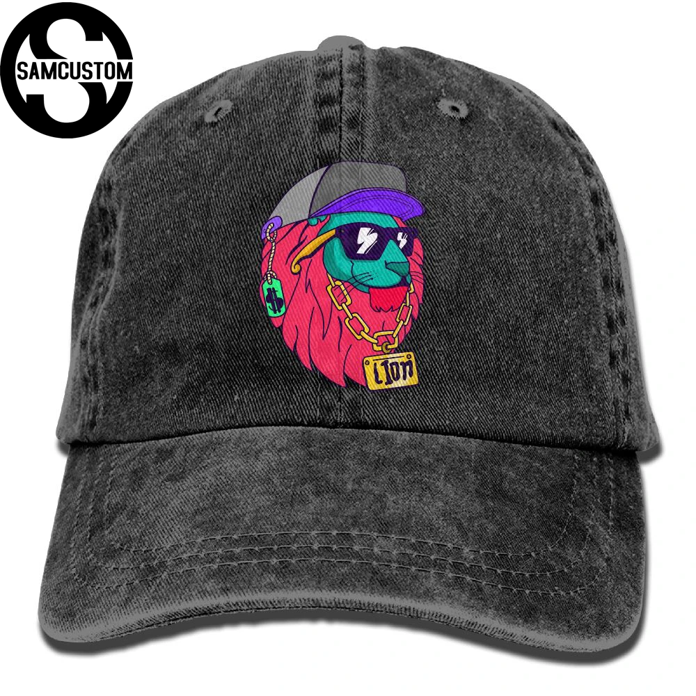 SAMCUSTOM модный тренд Лев 3D креативная личность вымытые джинсовые шапки осень лето