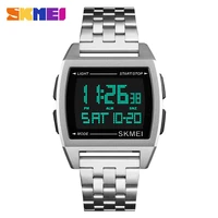 led digital watch men sports watches mens relogio masculino relojes stainless steel military waterproof wristwatches skmei 2018