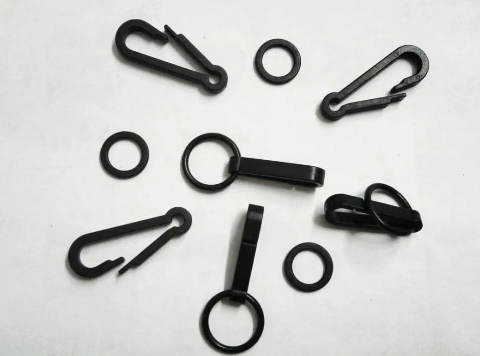 Оптовая продажа 100 шт. черные пластиковые крючки клипсы для KAM мини рюкзак с