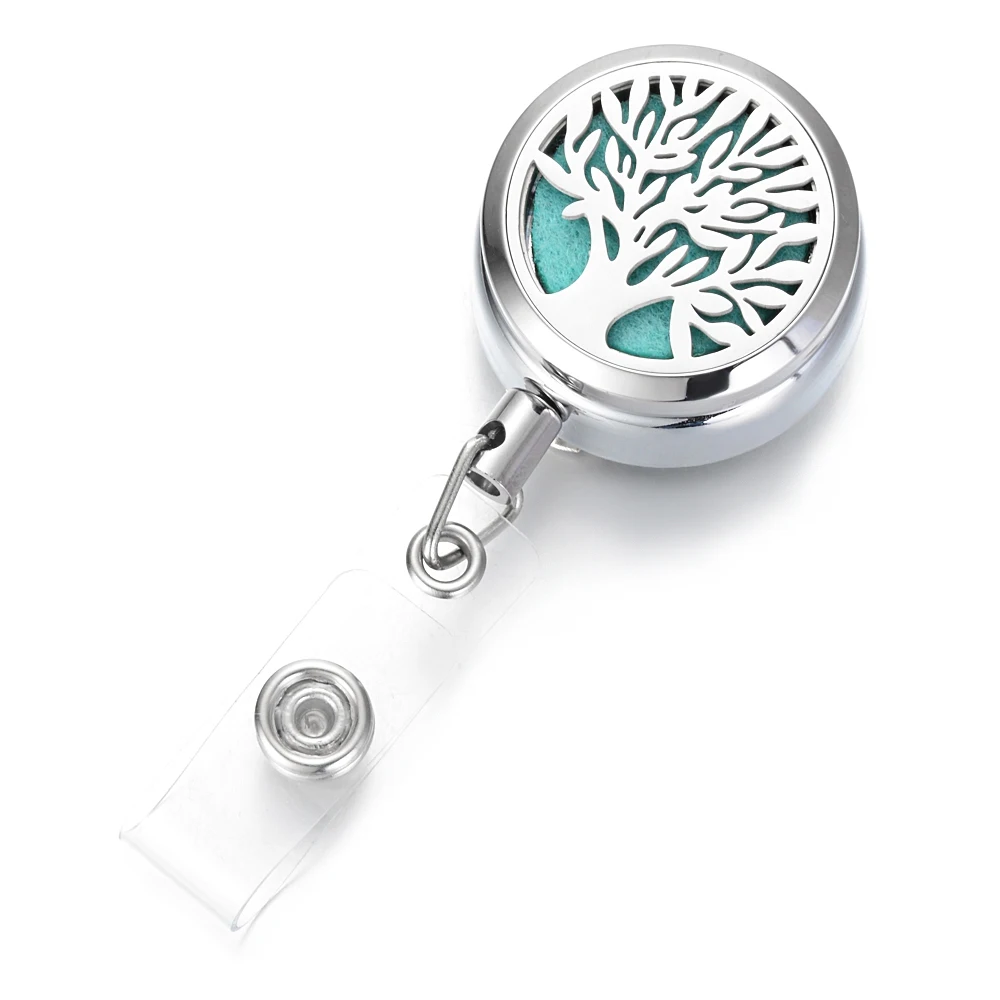Tree of Life 30 мм медальон со светорассеивателем подвеска раскладной держатель для бейджа медсестры кличка держатель карты значок зажим студенческий значок медсестры держатель подарок - Окраска металла: Tree of Life