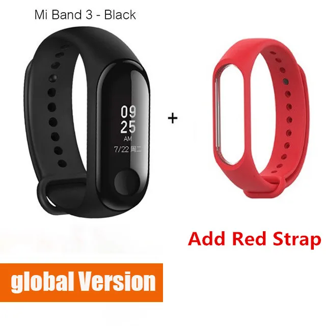 CN add Red Xiaomi mi-браслет 3 mi band 2 Смарт-часы фитнес-Браслет фитнес-трекер OLED тачпад монитор сна пульс - Цвет: CN add Red