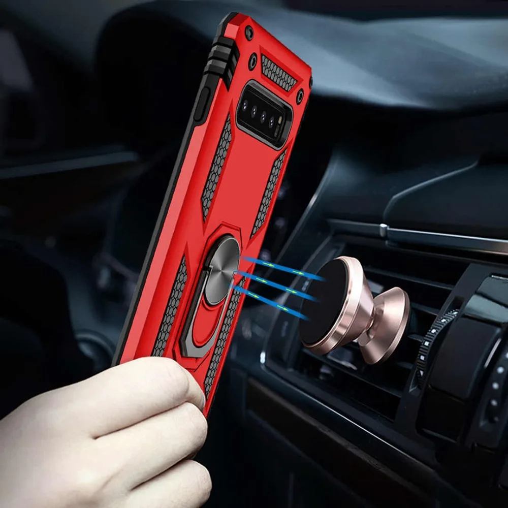 Противоударный защитный чехол с подставкой для телефона Samsung Galaxy S10 S9 S8 Plus