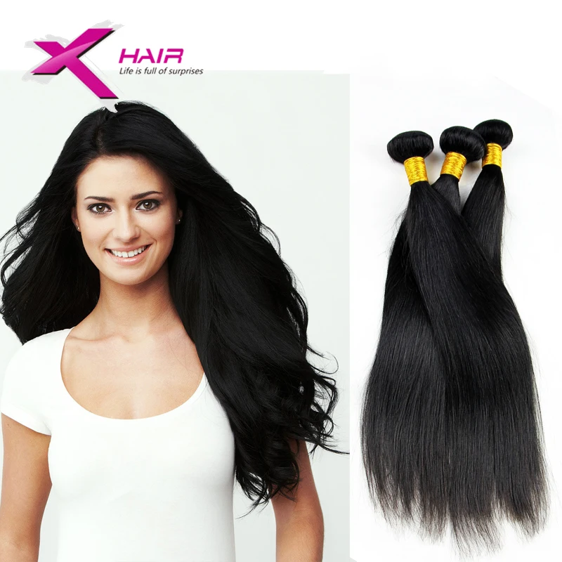 Необработанные 3 пучки бразильский виргинский волосы прямые 100% уток