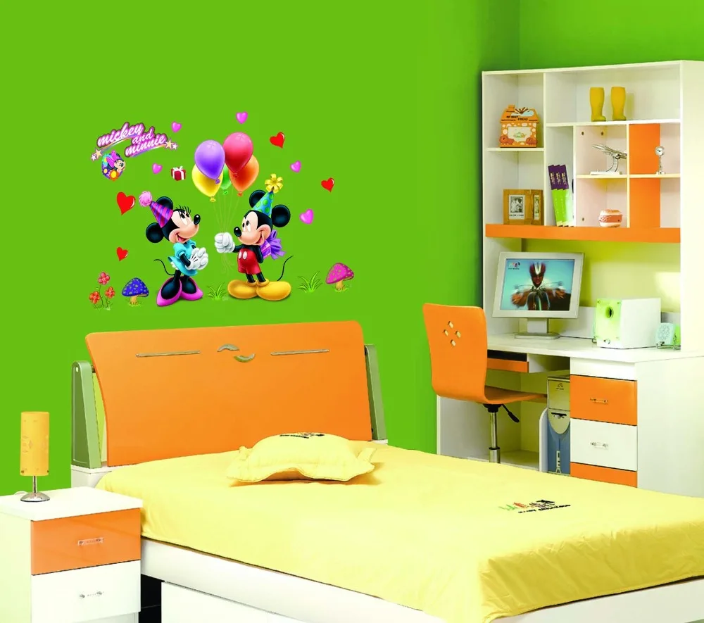 Настенные 3D Наклейки для детской комнаты с рисунком мышки домашний декор 602