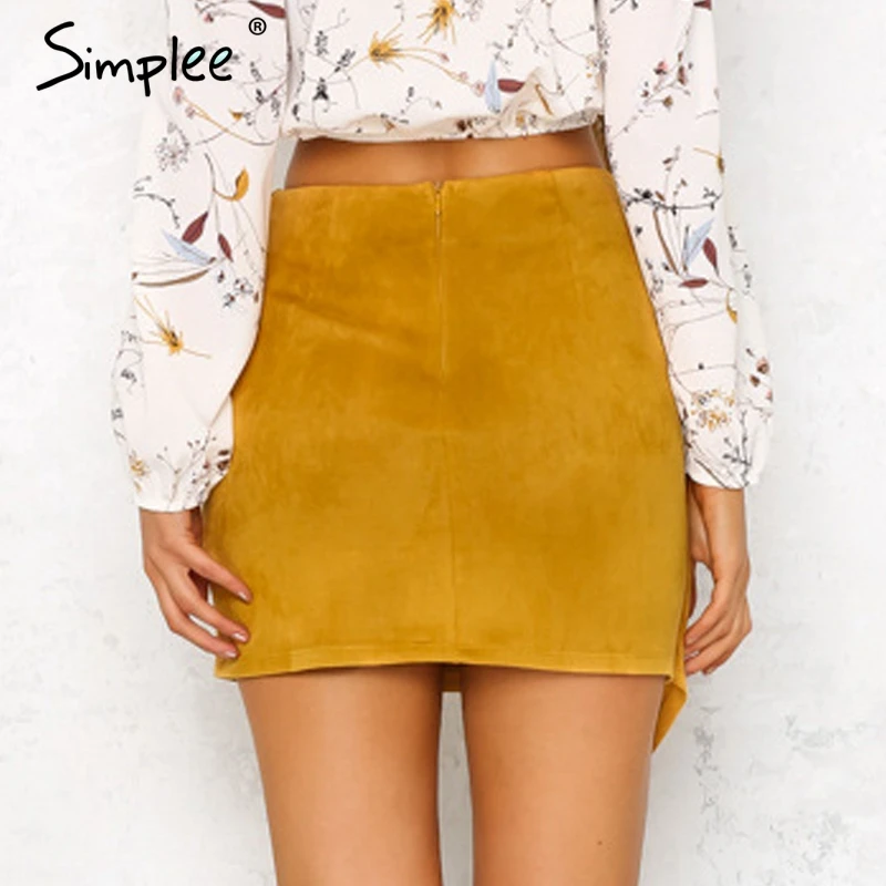 женская черная облегающая юбка Simplee винтажная с оборками завышенной талией для