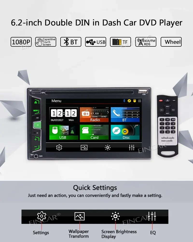2 din автомобильное радио стерео головное устройство Bluetooth FM AM приемник USB SD Aux