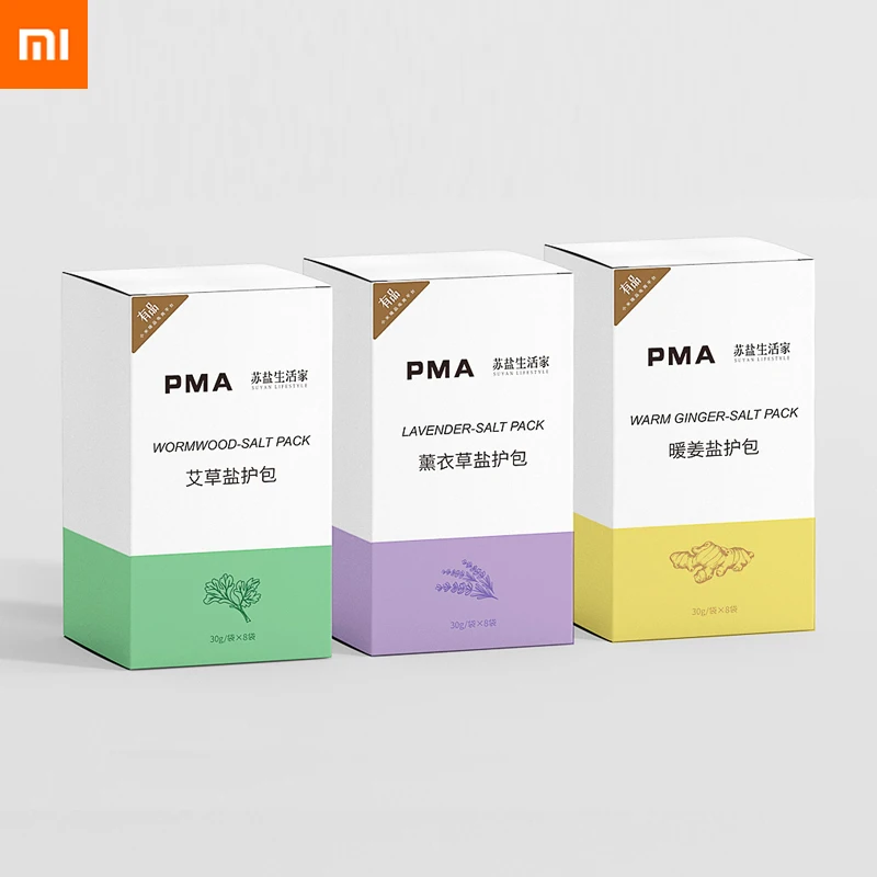Новый xiaomi PMA травяная соль мешок 8 пак./кор. глубоководная Минеральная Соль