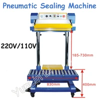 220v110v pneumatic sealing machine plastic bags sealing machine fertilizer bag machine food machine holding bag qf 600l