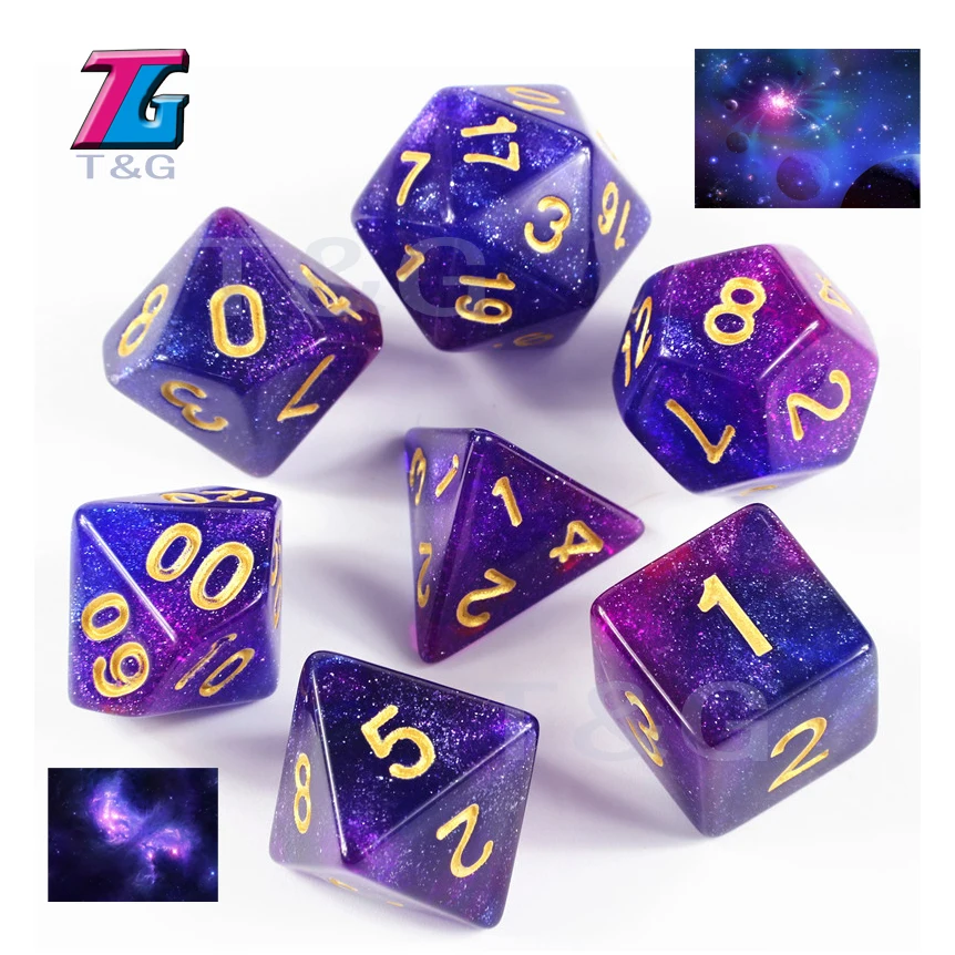 Высокое качество Galaxy Dice 6 комплектов 7 штук ролевые игры настольные человек