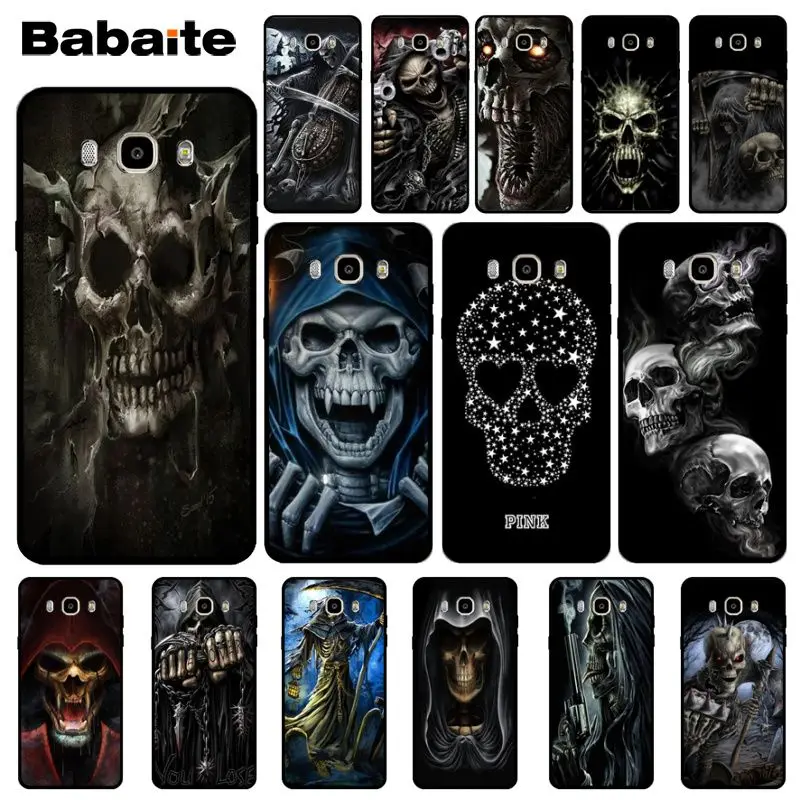 Babaite Grim Reaper Череп Скелет Черный Мягкий чехол для телефона Samsung J6 puls J7 J730 J8 J2 PRIME Pro 2018