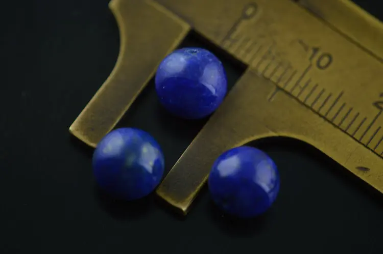 

Grade AA Natural Lapis lazuli 8mm Half Hole Stone Round Ball Beads Fit Stud Earrings Making 50pc/lot
