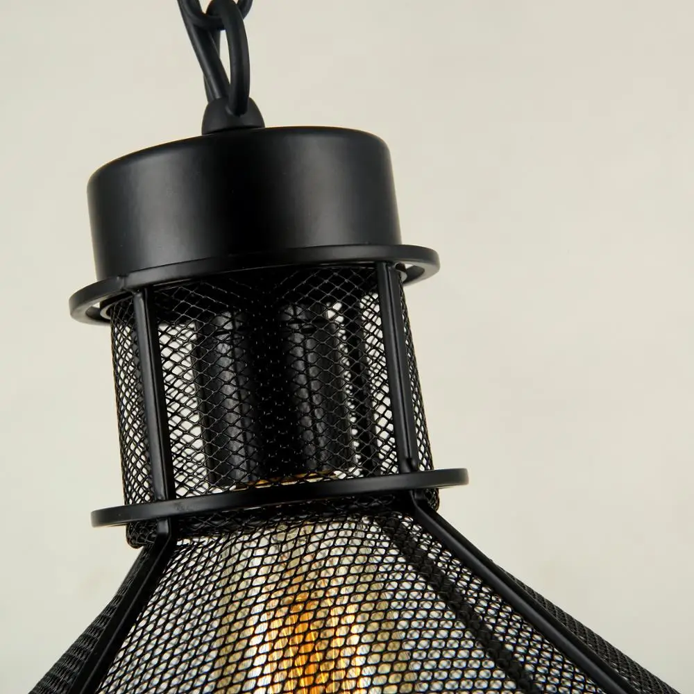Американский стиль Зонт сетка подвесной светильник E27 Освещение Лофт
