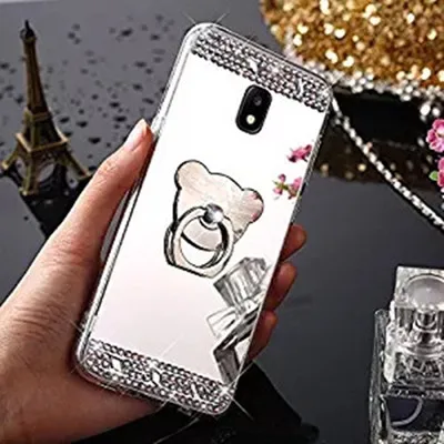 For Samsung galaxy J2 Pro 2018 A5 2017 S3 S4 S5 Note 3 4 5 8 9 J7 Neo Grand prime pro case Mirror crystal ring phone cover |