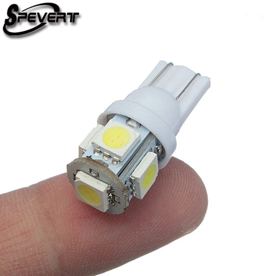 Автомобильная светодиодная лампа SPEVERT XENON White 6000K T10 Wedge 5SMD 5050 W5W 158 168 192 194|car light|light