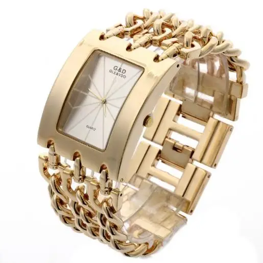Gold and White G& D, женские наручные часы, кварцевые часы, золотые, Relogio Feminino, платье, часы, Relojes Mujer, Saat, подарки, оригинальные часы, женские желеобразные часы - Цвет: Gold and White
