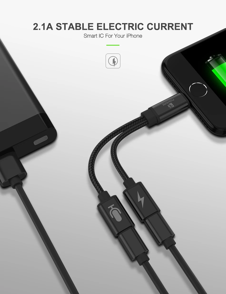 FLOVEME аудио конвертер для iPhone 7 8 Plus X 2 в 1 разветвитель наушников зарядное устройство Aux кабель USB адаптеры для Apple 7 8 Plus X