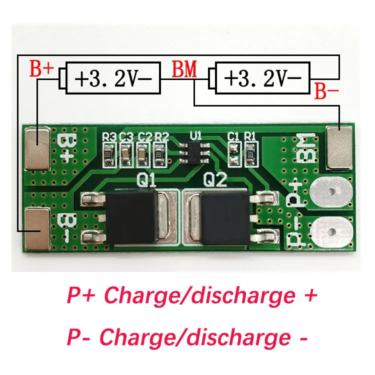 2S 8A Lifepo4 6 4 В 18650 BMS PCM 10A плата защиты батареи пикового тока bms pcm для