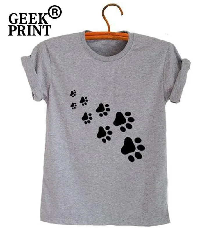 Лидер продаж женская футболка с логотипом кота и лап повседневная забавная
