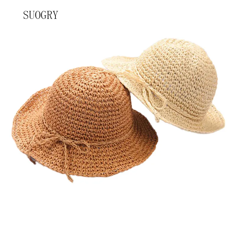 

SUOGRY 2018 Fashion New Design High Quality Handmade Straw Hat Parent-child Treehat Formal Summer Sun Hats Beach Hat