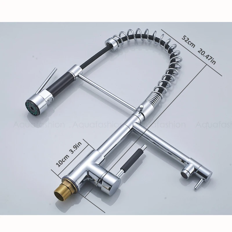 Коммерческий стиль латунный кухонный кран выдвижной пружинный Torneira Para Cozinha