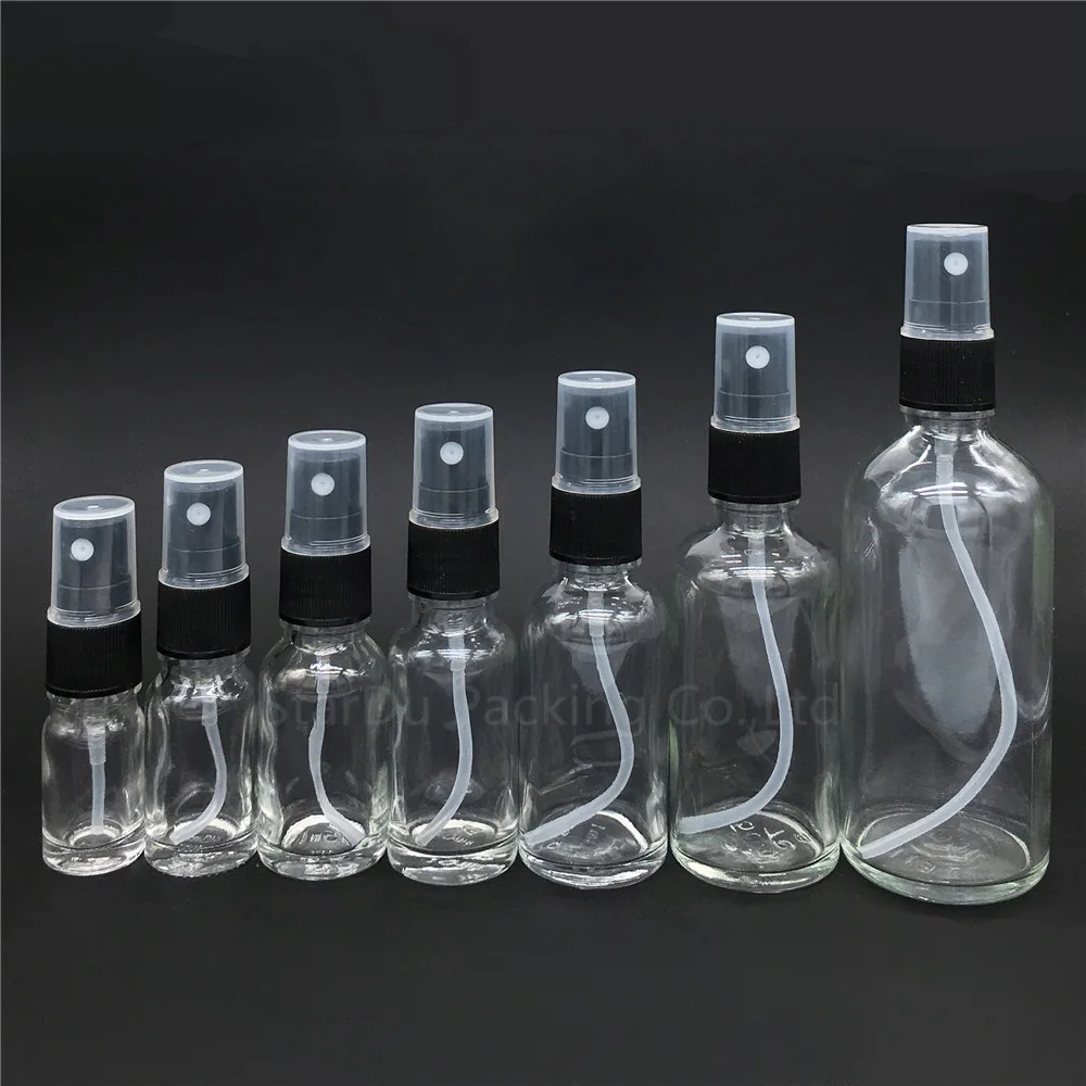 

transparent Glass Empty Perfume Spray Bottle 5ml 10ml 15ml 20ml 30ml 50ml 100ml Fine Mist Atomizer Refillable Bottles