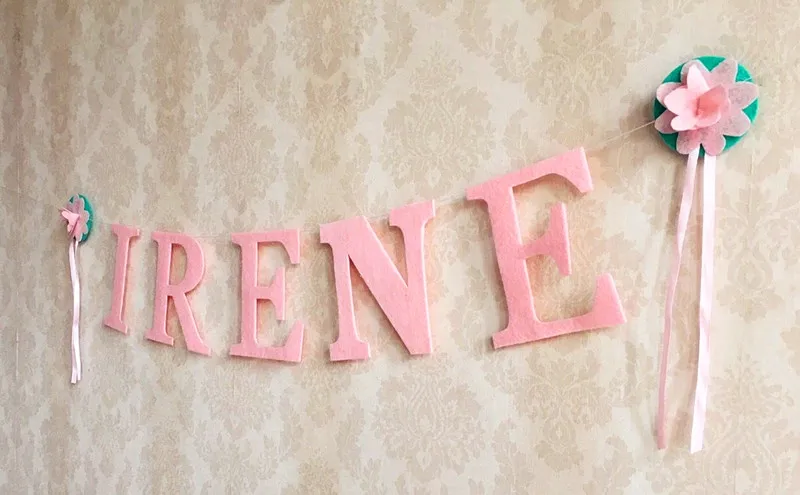 Персонализированная Мятная надпись на день рождения флажок с именем ребенка