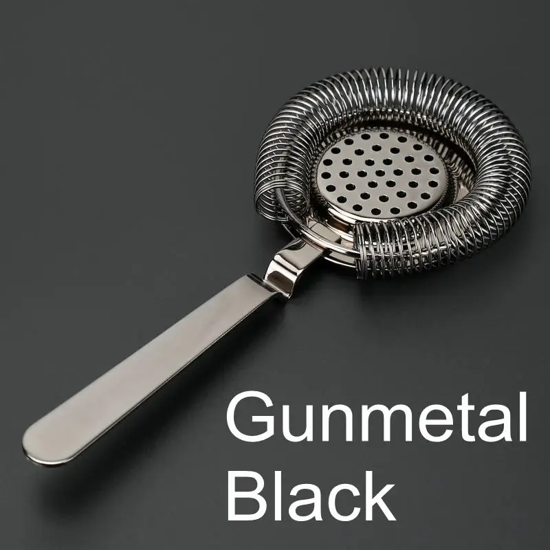 Gunmetal Black Открывающееся ситечко для коктейлей из нержавеющей стали роскошное ситечко для бара ситечко для вина и льда - Цвет: Gunmetal Black