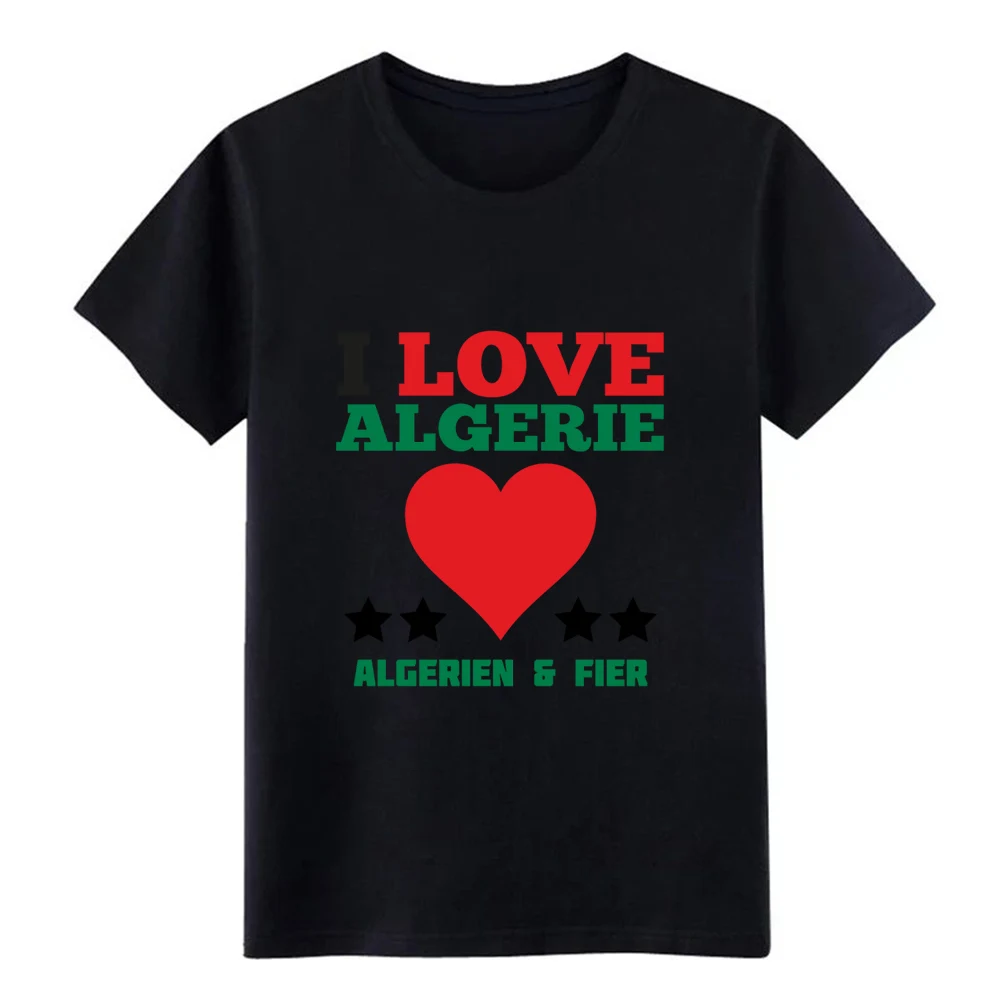 Мужская хлопковая футболка с надписью i love algerie 2 базовая однотонная Повседневная