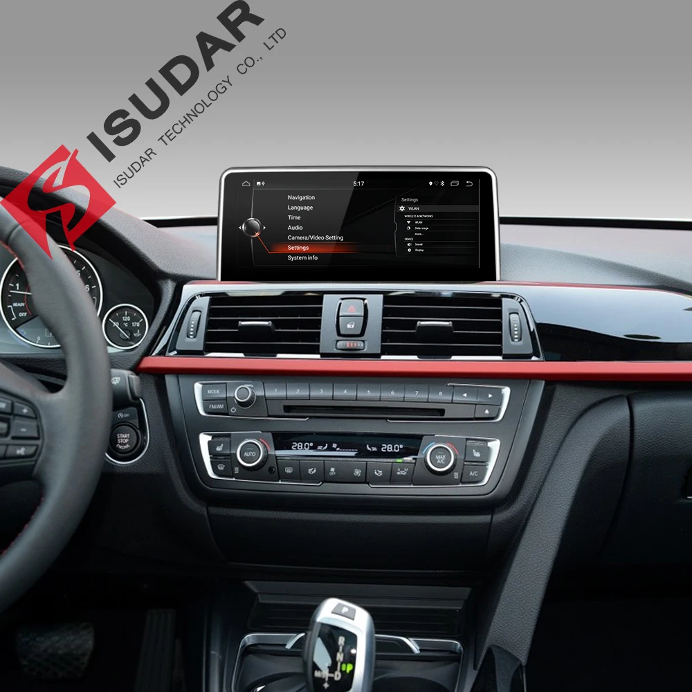 Isudar автомобильный мультимедийный плеер 2 din android 7.1.1 10 25 дюйма для BMW 3 серии F30/F31/F34