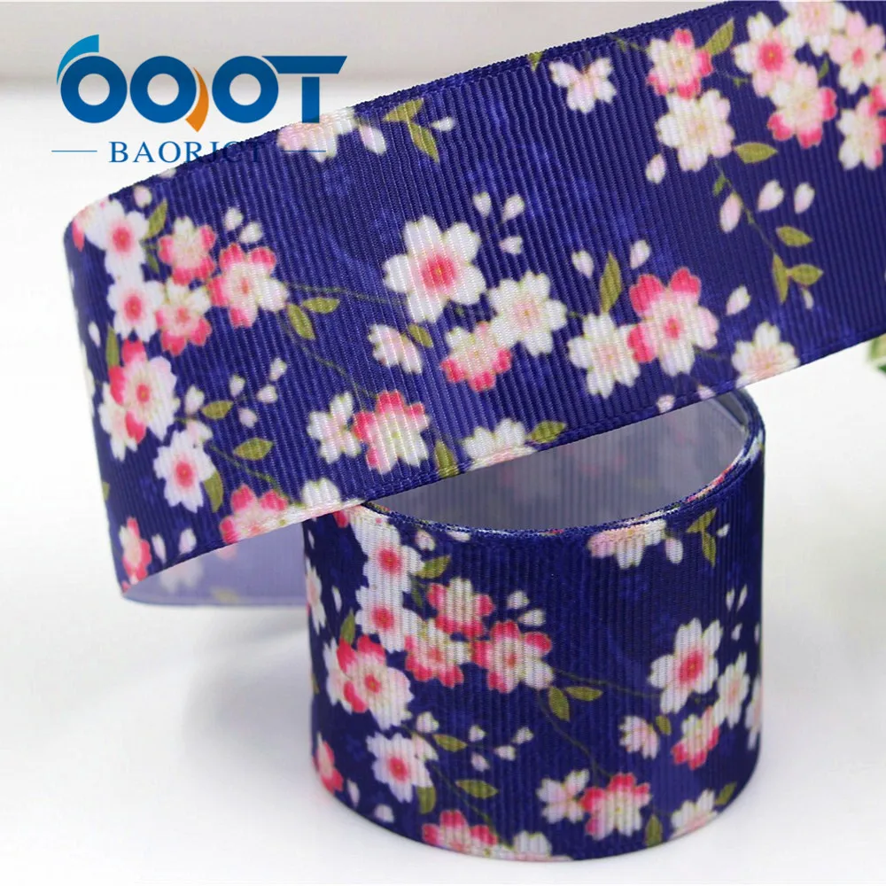 

OOOT BAORJCT G-18604-332 38 mm 10 yards Cartoon Love Ribbons Thermal transfer Printed grosgrain Wedding DIY handmade material