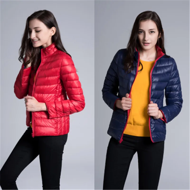 

Winter Women's Jackets Ultra Light Down Jacket Women 2019 New Autumn Winter Coat Jackets For Women Two Side female jacket