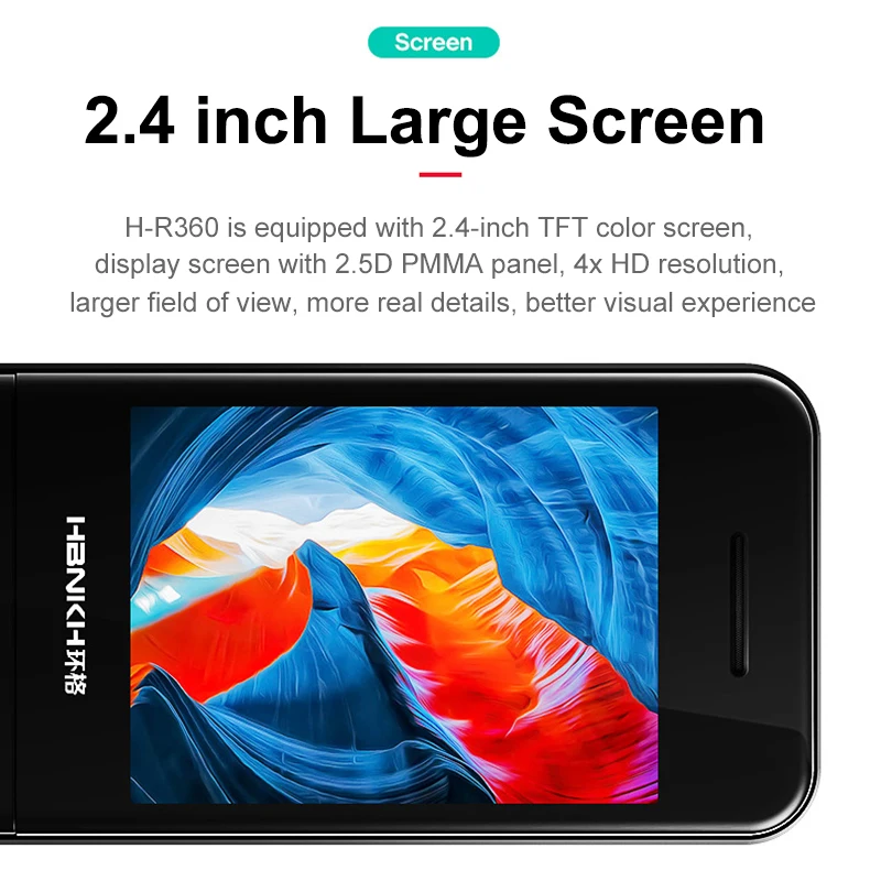 Mp3 плеер HBNKH с Bluetooth и динамиком FM радио Hi Fi музыкальный диктофон 2 4 дюймовый TFT
