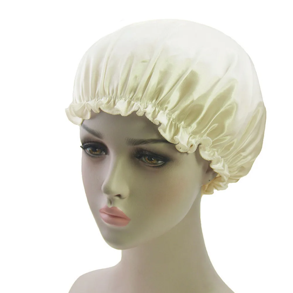 1 шт. шапочка для салона красоты атласная ночная сна головной убор шапка кудрявых