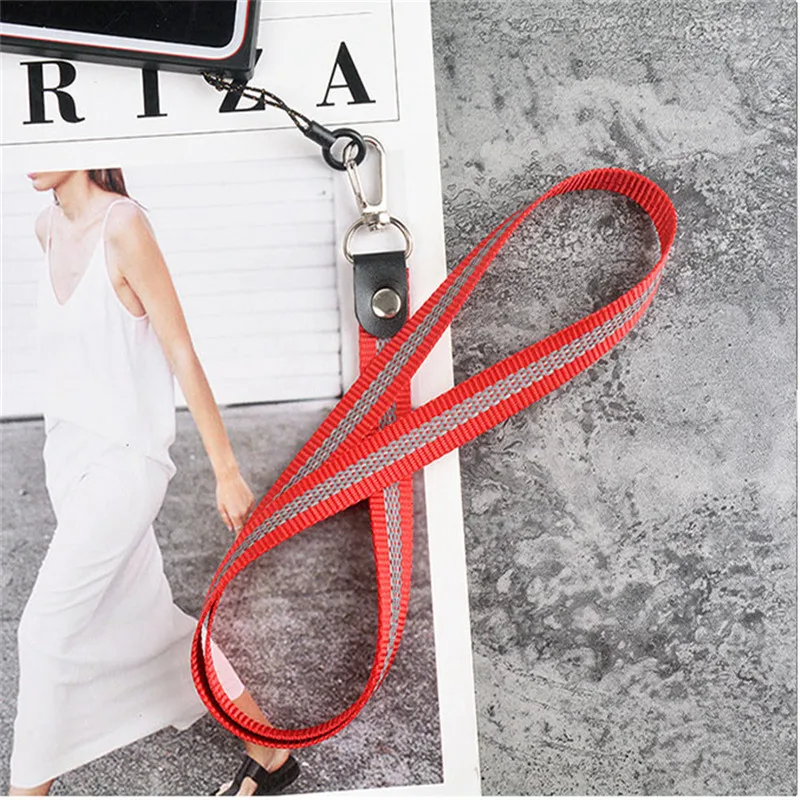 Корейская мода японский полосатый ремешок для ключей шейный 40 см держатель
