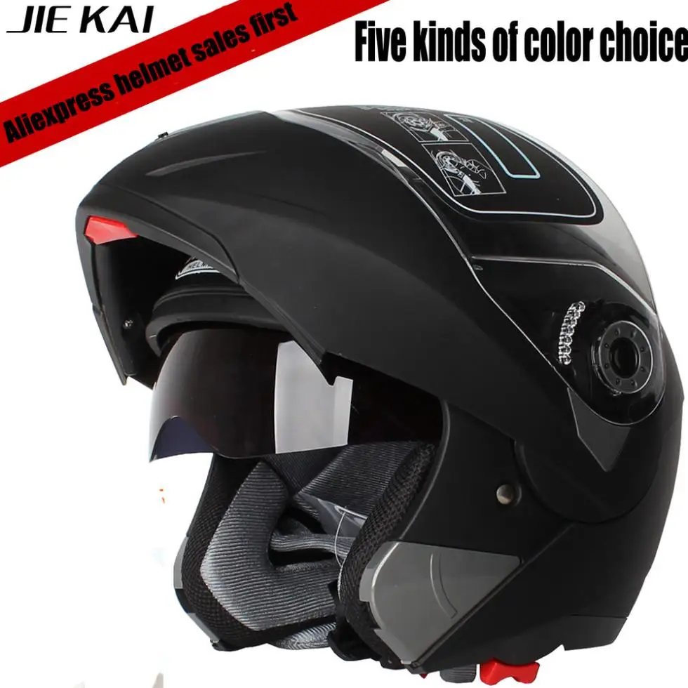 Jiekai Motorcycle Flip up helmets Double visor full face helmet Motorbike racing Moto Helmet