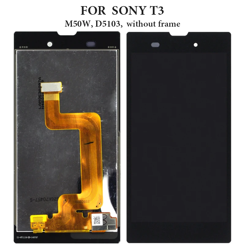 Для Sony Xperia T3 M50W D5103 сенсорный ЖК экран с рамкой детали сборки для T2 Ultra D5322 D5303 D5306