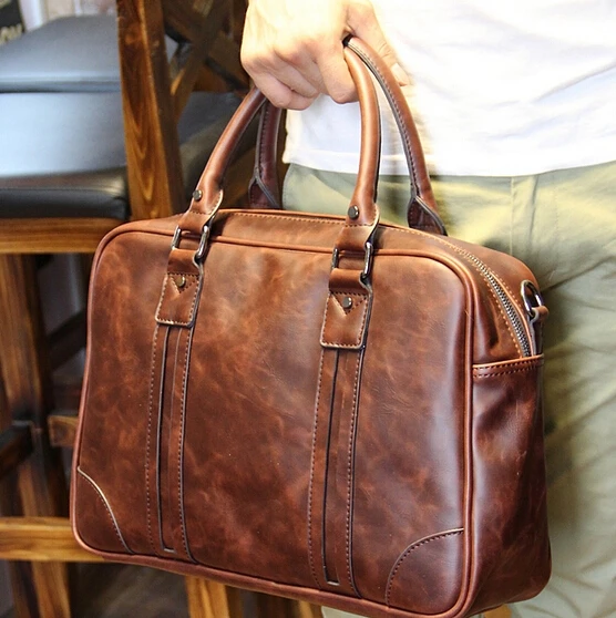 Высокое качество мужские дорожные сумки сумка через плечо большая кожаная для