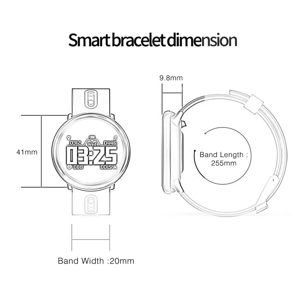 HB08 OLED 0 95 дюймов Смарт часы пульсометр кровяное давление браслет с датчиком