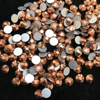 rose gold glue on glitter flatback glass crystal non hot fix rhinestone for gymnastics clothes shoes 3d nail art decoration