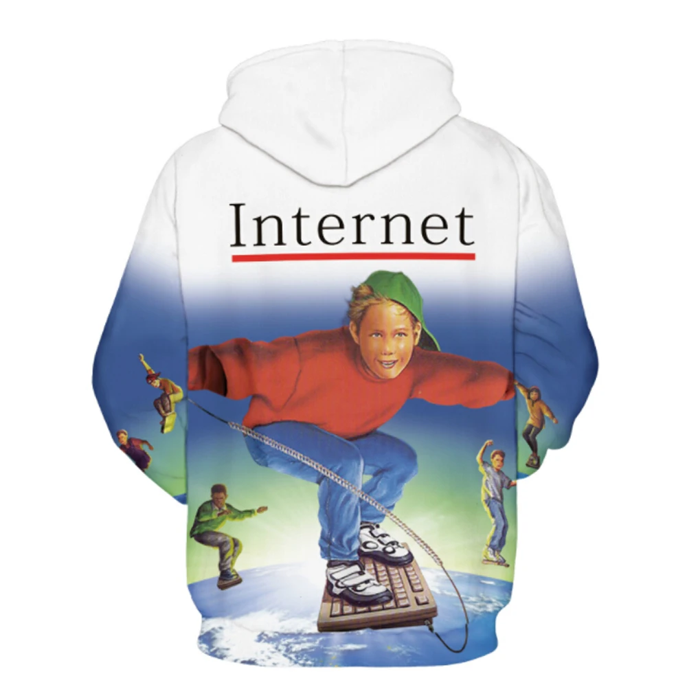 Новый Для мужчин женщин Толстовки шляпе капюшоном принт Цвет осень-зима 3D кофты с