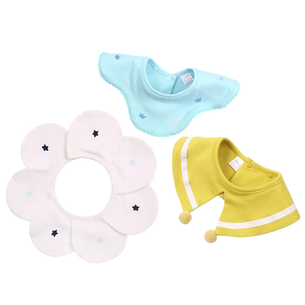 Cotton Flower Baby Bib Fashion Girls Fake Collar Saliva Absorb Bibs For Cute Boys Mouth Towel Clothing | Детская одежда и обувь